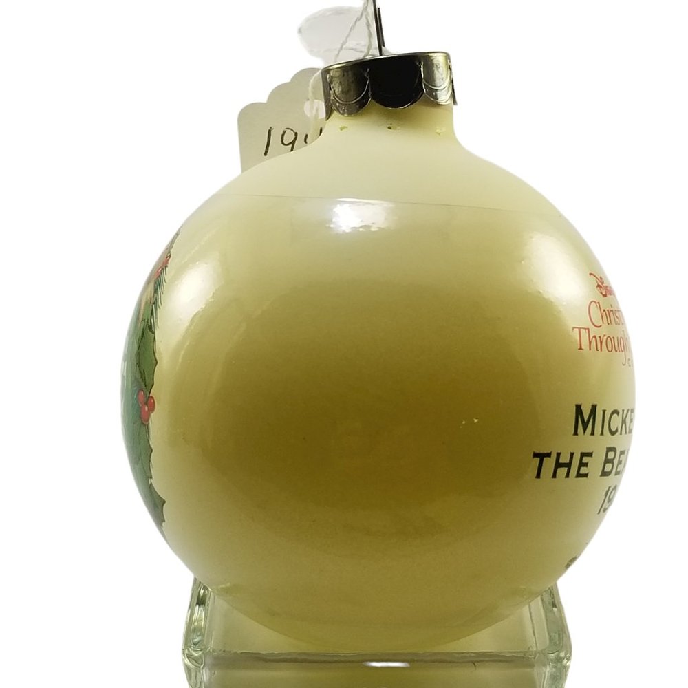 Vintage Disney’s Mickey Mouse 2002 Glass Ornament “Christmas Through the Years” - Picture 6 of 11